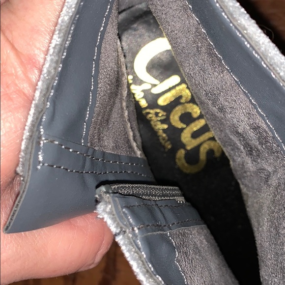 Sam Edelman Circus Gray Velvet Boots Size 10 - Picture 6 of 7